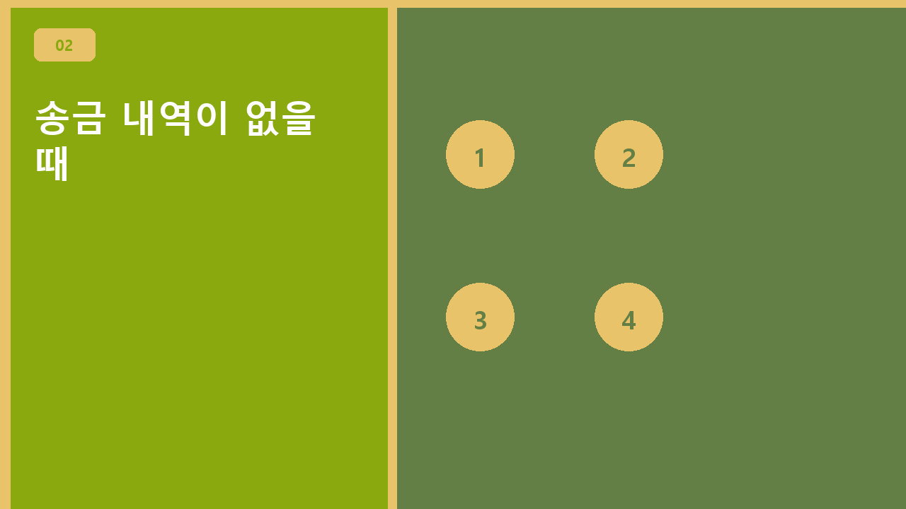 송금 내역이 없을 때